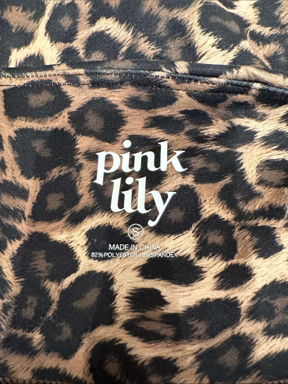 Pink Lily small Leopard Print A-Line Skort with White Side Stripes. Like new - Picture 2 of 2